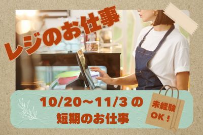 【10/20～11/3までの15日間】大手生活雑貨ブランド店でのレジスタッフ／豊洲駅直結