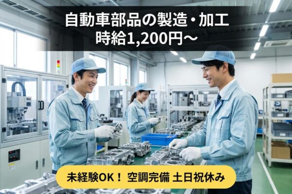 【増員につき大募集！】自動車部品の製造・入庫管理・組立・加工など／境町駅から車で6分